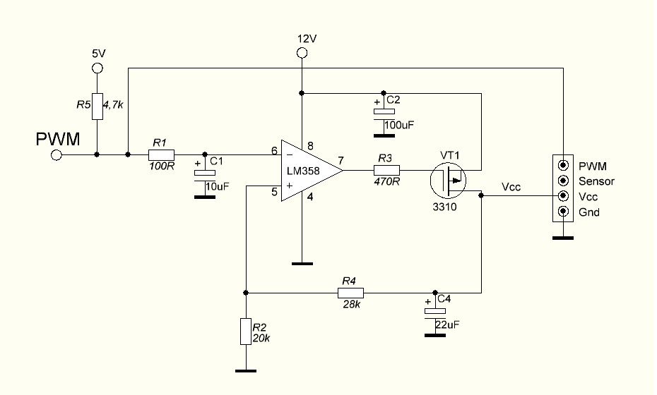 Lm358 схема включения в блоке питания