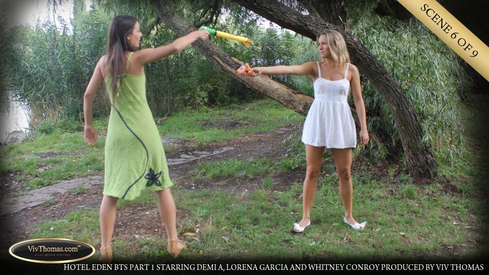 Demi A, Lorena Garcia & Whitney Conroy - Hotel Eden BTS Part 1